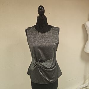 Elegant Gray Sleeveless Top Perfect Foe The Holidaya And New Years!